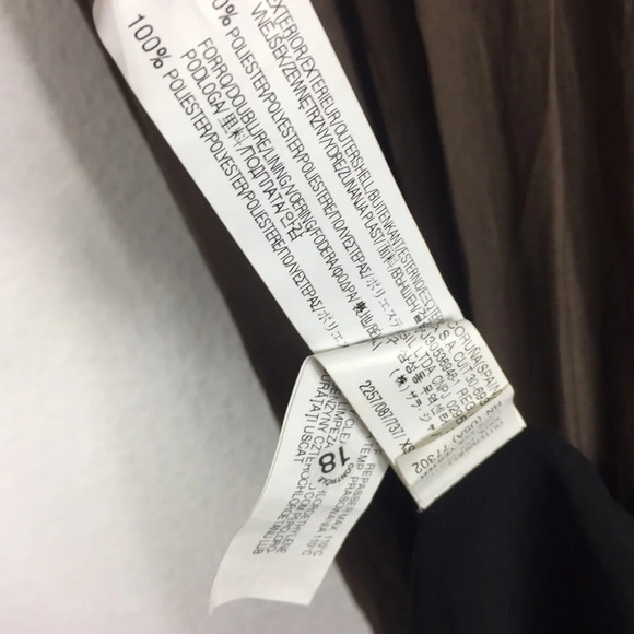 Zara Empire Waist Brown Satin Open Back Slit Maxi Dress Size XS - Picture 7 of 16